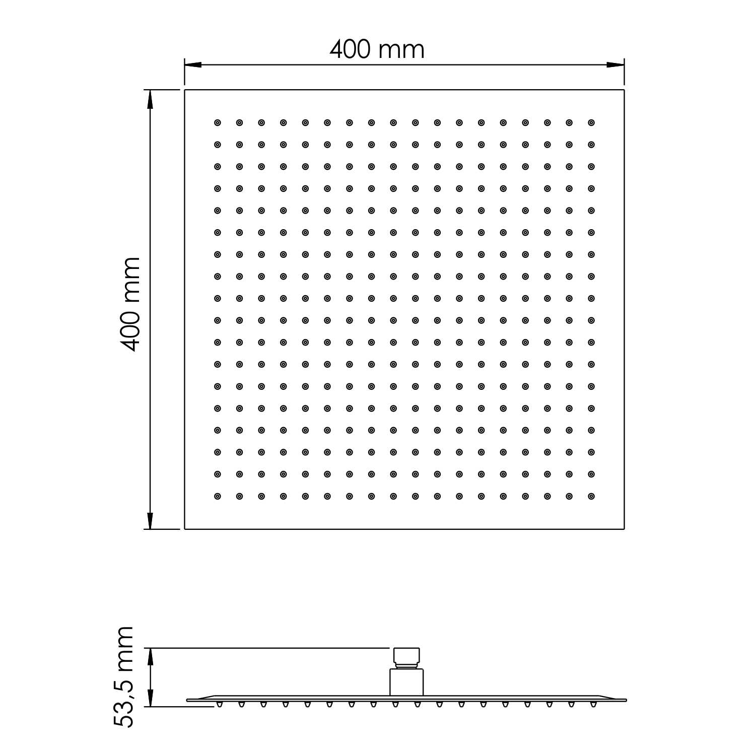 Верхний душ WasserKraft A363 никель