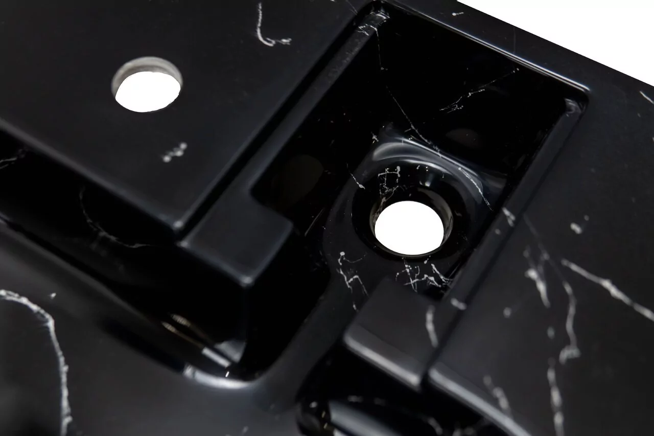 Раковина Stella Polar Солярис 60х50 черный мрамор