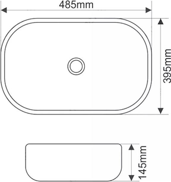 Раковина SantiLine SL-1105 накладная, белая