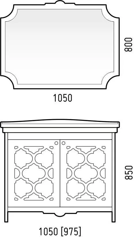 Мебель для ванной Corozo Манойр 105 комплект, напольный, белый