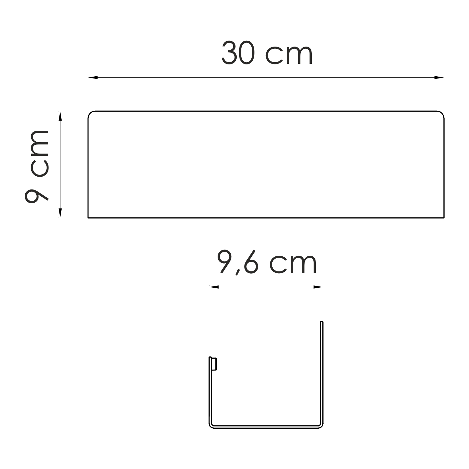 Полка K-7215 черный Soft-touch
