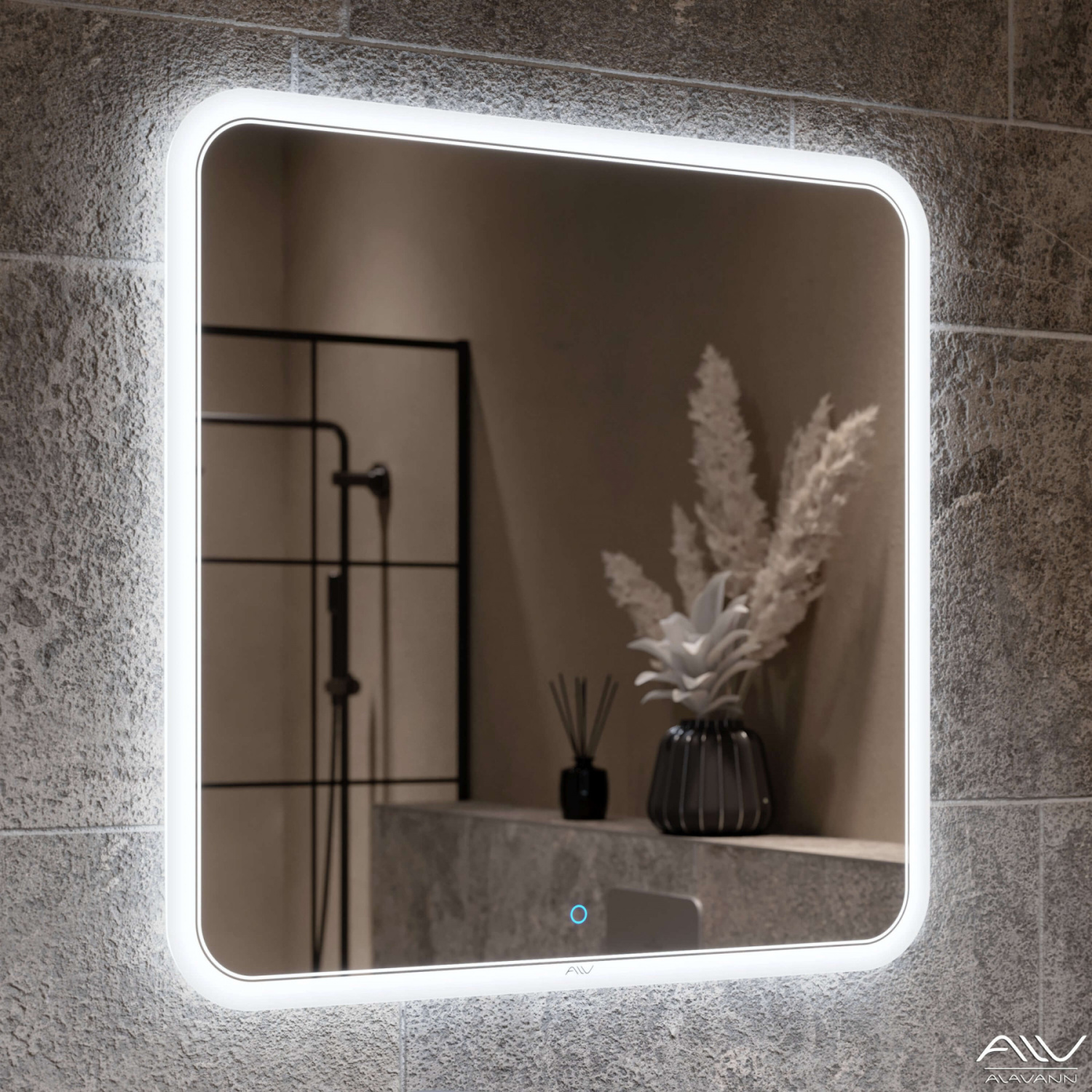 Зеркало Alavann Anna 70 свет, сенсор, белый