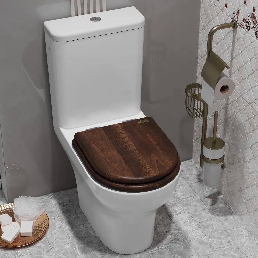 Унитаз-компакт Opadiris Палермо OS24722N белый, светлый орех