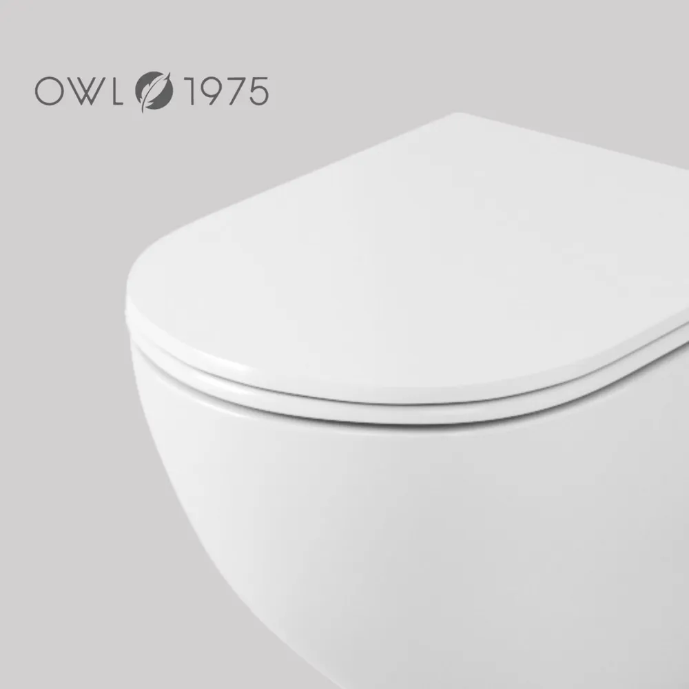 Унитаз Owl 1975 Wave Cirkel-H TOWLT190801 подвесной, с микролифтом, система смыва Торнадо, белый от магазина Vanna-Vanna.ru!