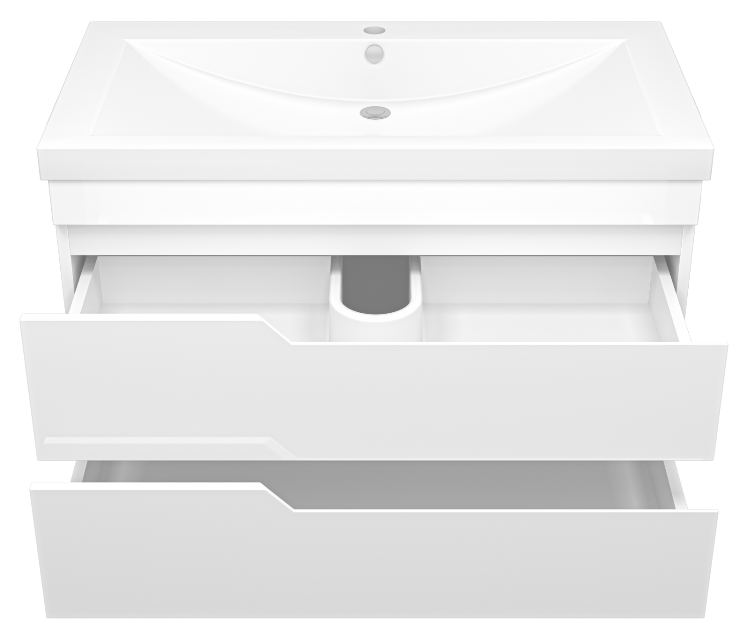 Тумба с раковиной Misty Софт 90 подвесная, белый