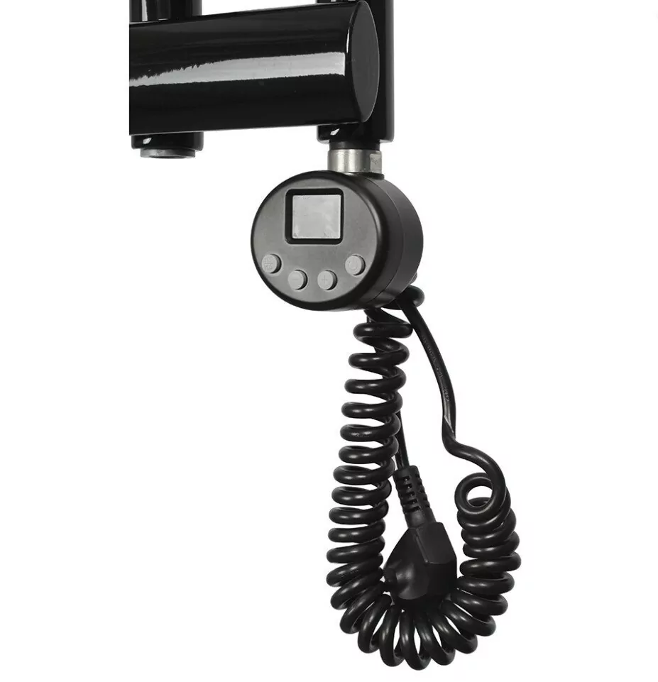 Полотенцесушитель электрический Domoterm Гамма П12 500х1130 ER правый, черный матовый