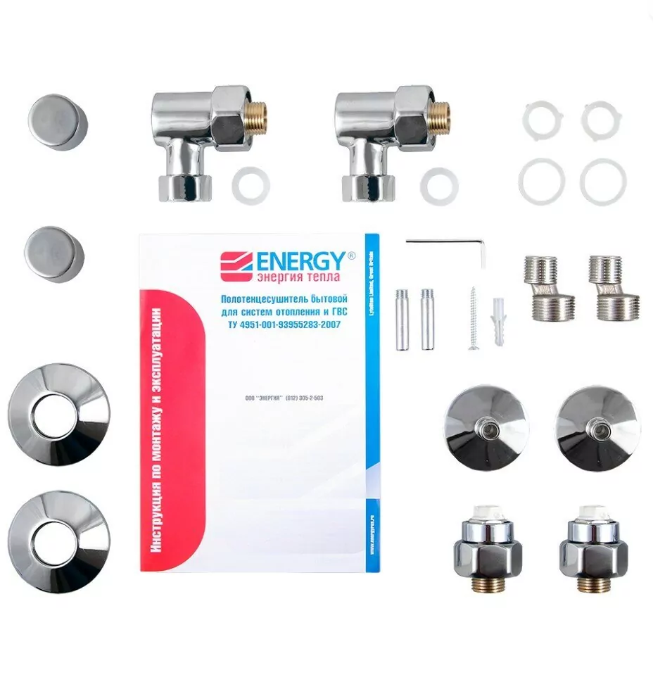Полотенцесушитель водяной Energy Aero 600x600 хром