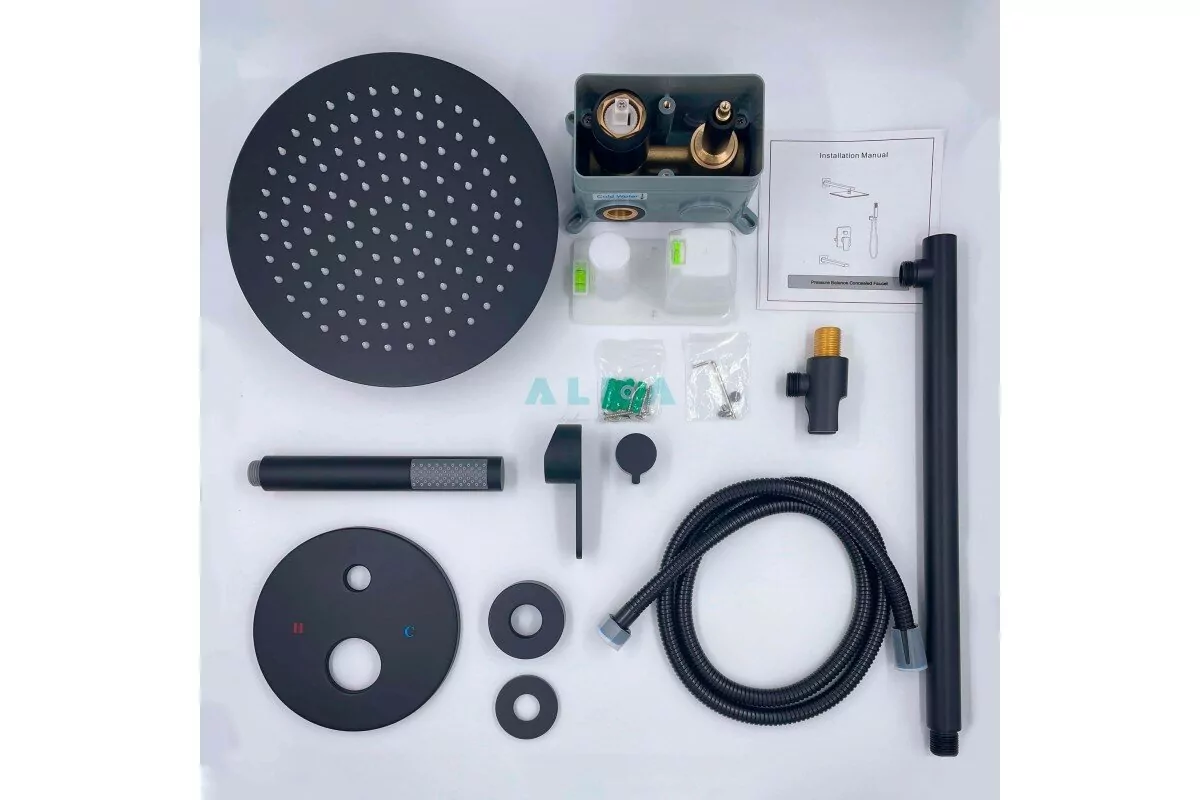 Душевой комплект ALMAes Sakari TVZ-0890 черный матовый