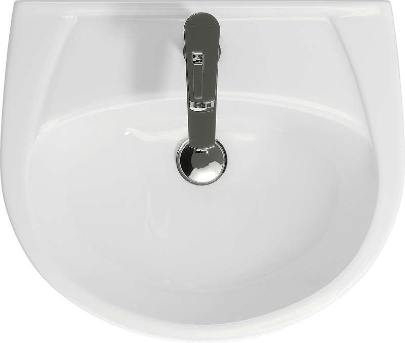 Тумба напольная Viant Лима 55 с раковиной Erica 55, белый