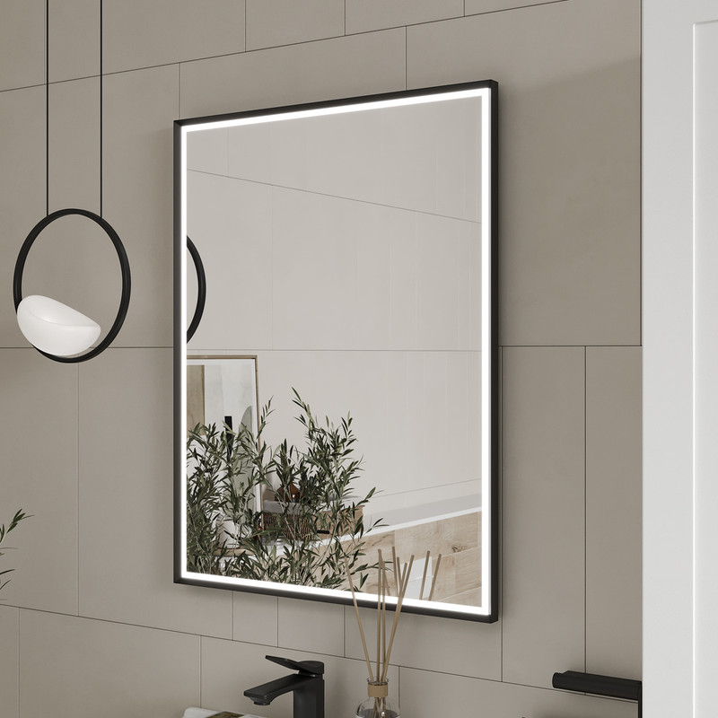 Зеркальный шкаф EQUIL Lago LED 60 черный