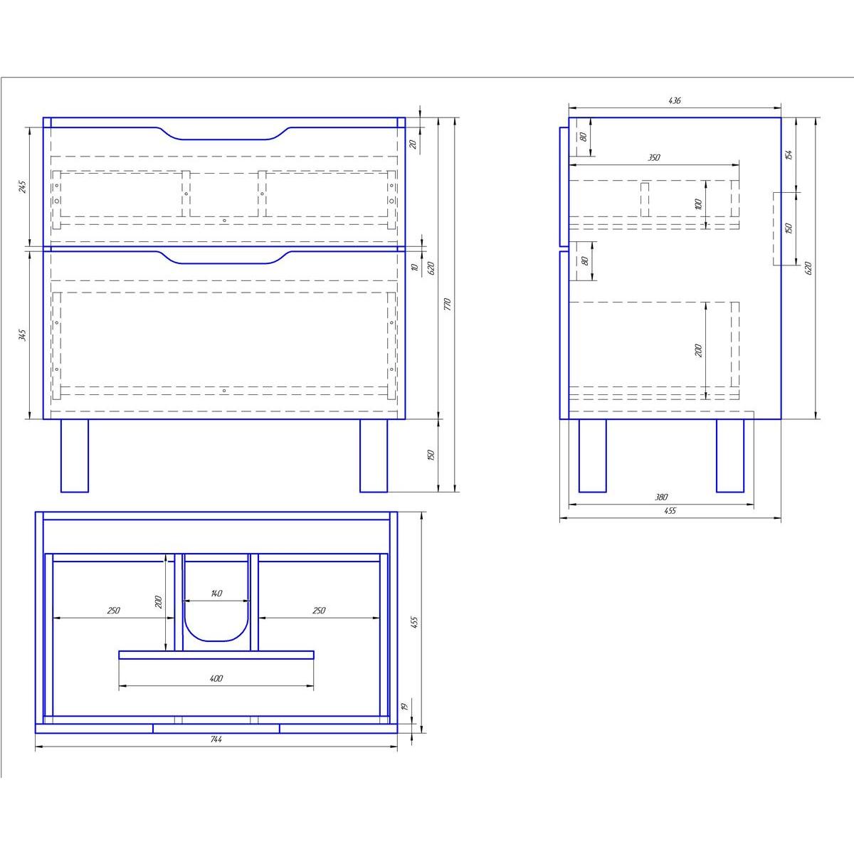 Тумба с раковиной подвесная/напольная Dreja Q Plus 80 см, белый