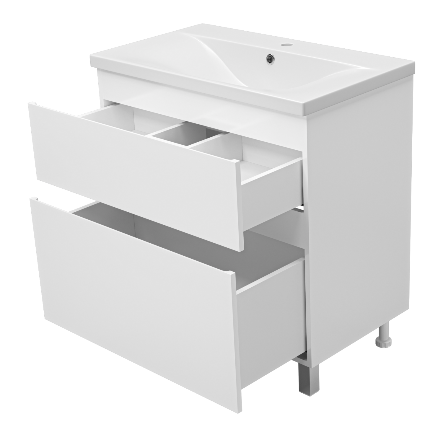 Тумба с раковиной Misty Лаки 80 белый