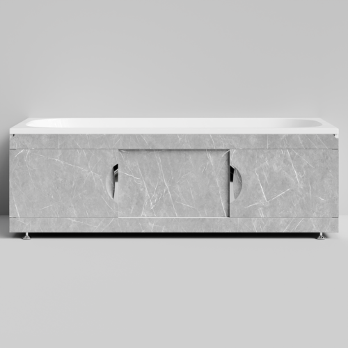 Экран под ванну Vod-ok Топ 170 раздвижной Мрамор Белый софт тач