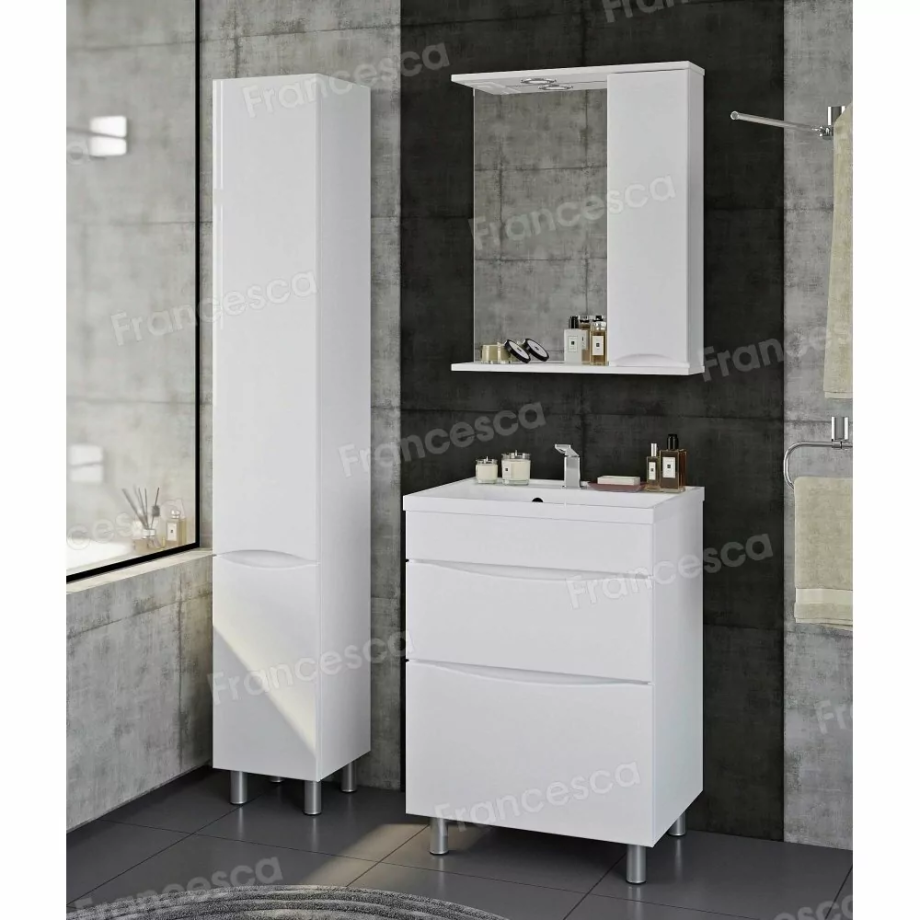 Мебель для ванной Венеция Амали 60 напольный комплект, белый