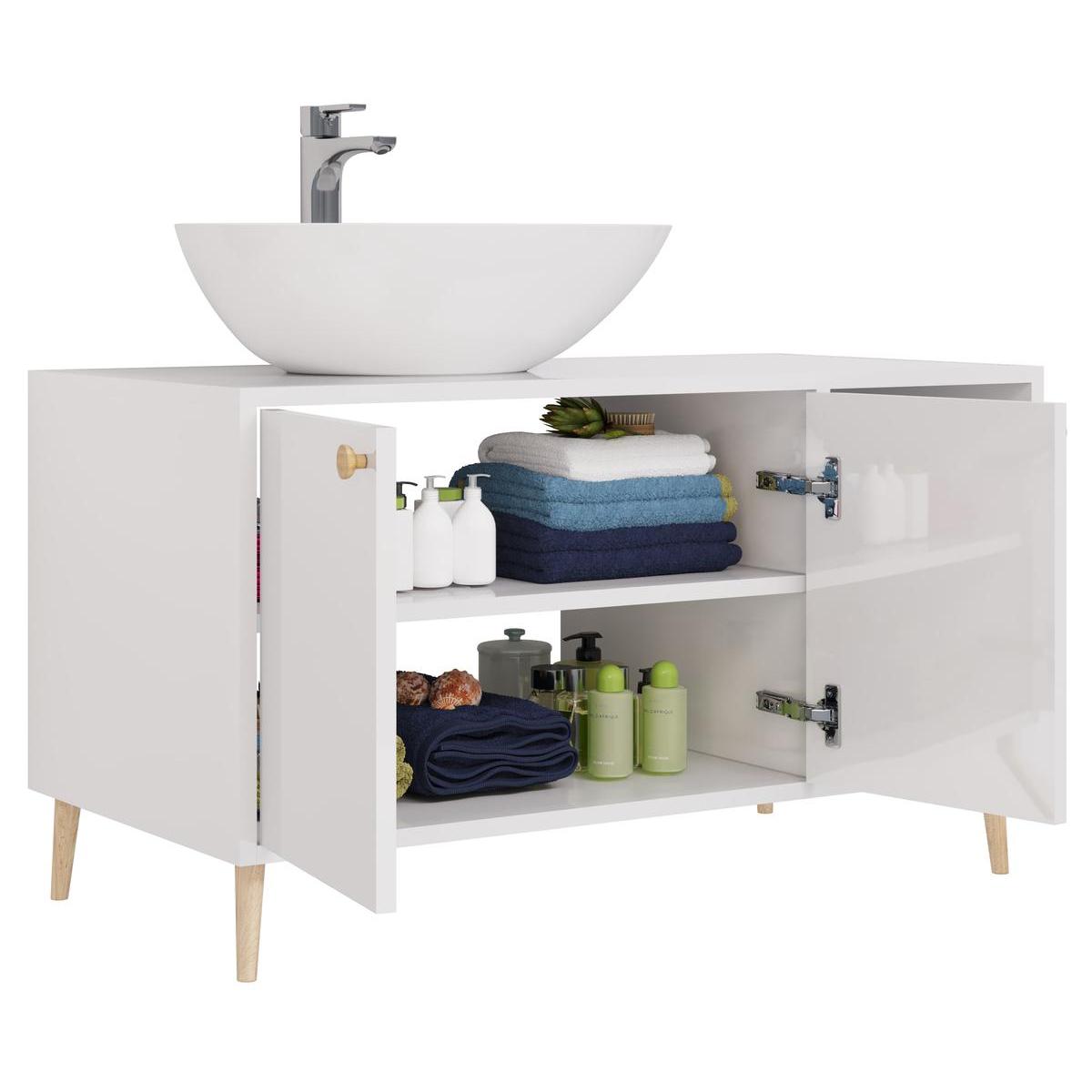 Тумба с раковиной напольная Dreja Luno 100 см, белый