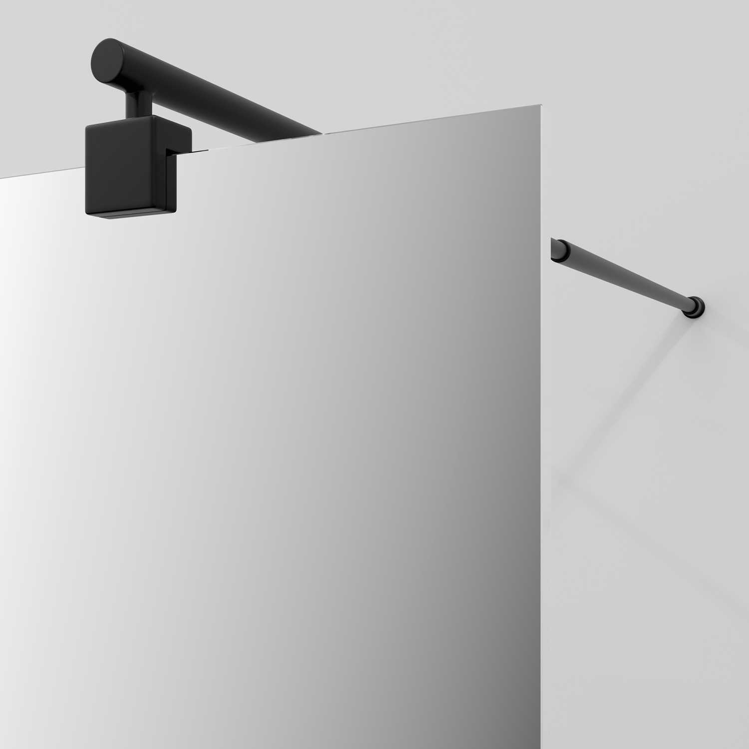 Душевая перегородка WasserKRAFT Vechte 60W46MB-MR матовый черный