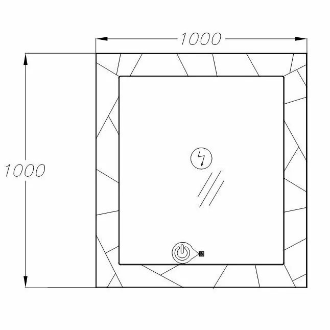Зеркало Opadiris Луиджи 100 свет, сенсор, антизапотеватель, белый матовый