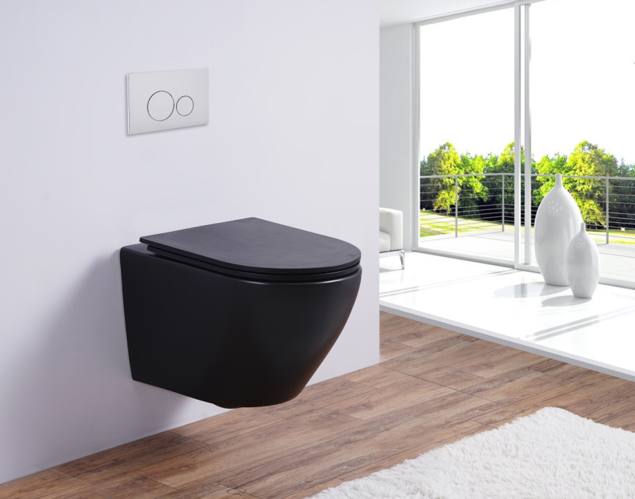 Унитаз подвесной Esbano AZALEA (Matt Black) 480x365x360