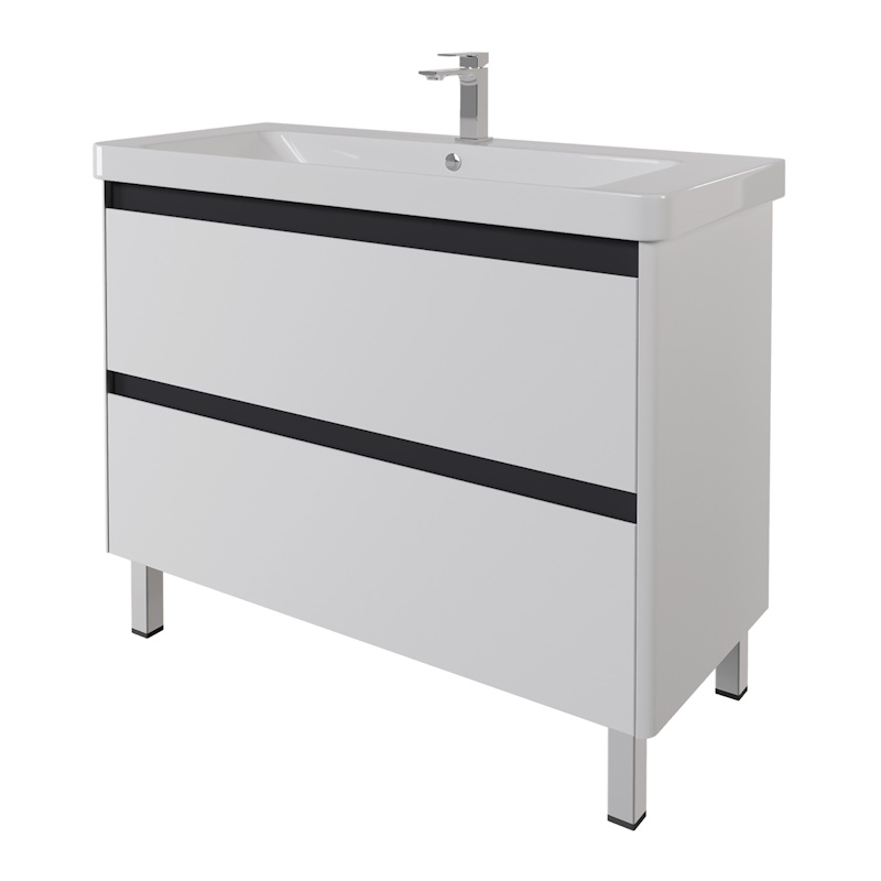 Тумба с раковиной напольная Dreja Luxury Plus 105 см, белый