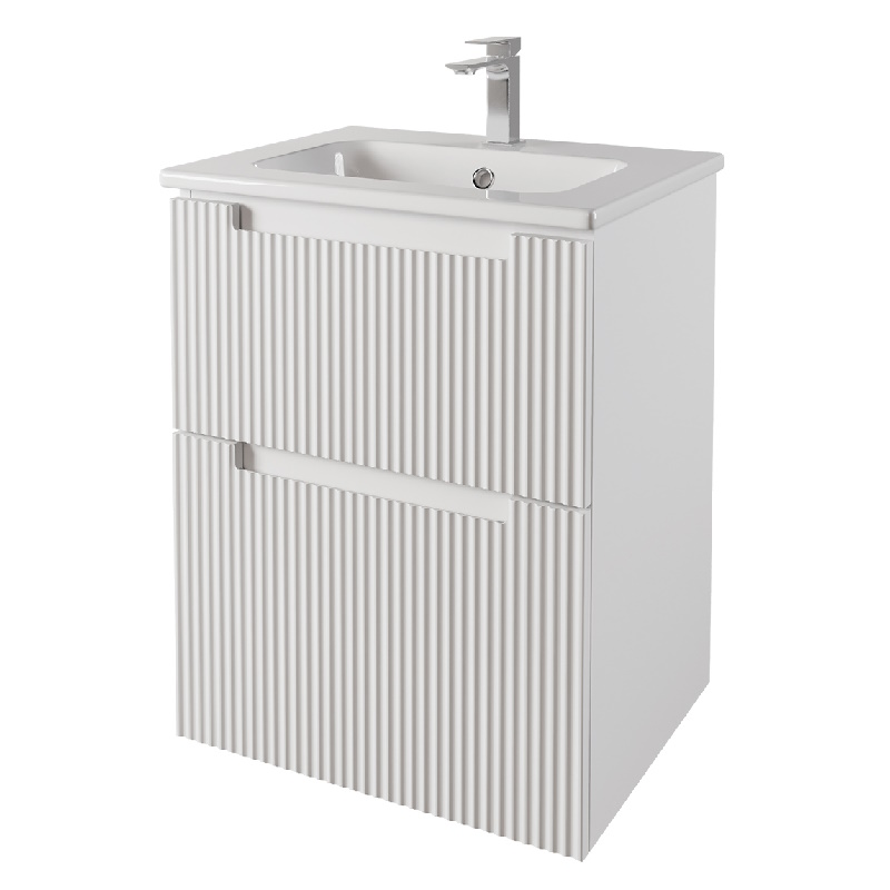 Тумба с раковиной подвесная Dreja Euphoria 60 см, белый