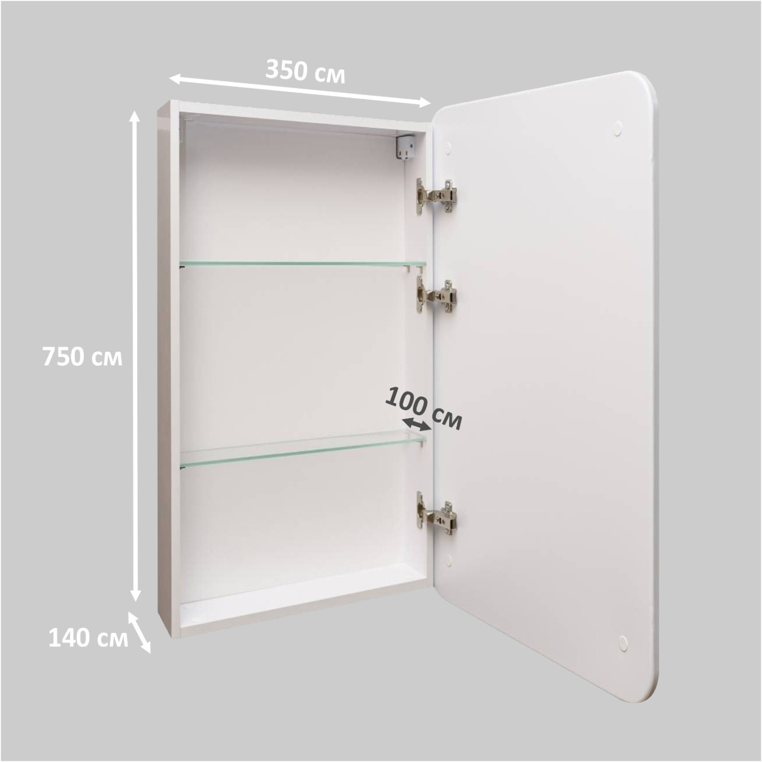 Зеркало-шкаф Style Line Каре 40 свет, сенсор, универсальное