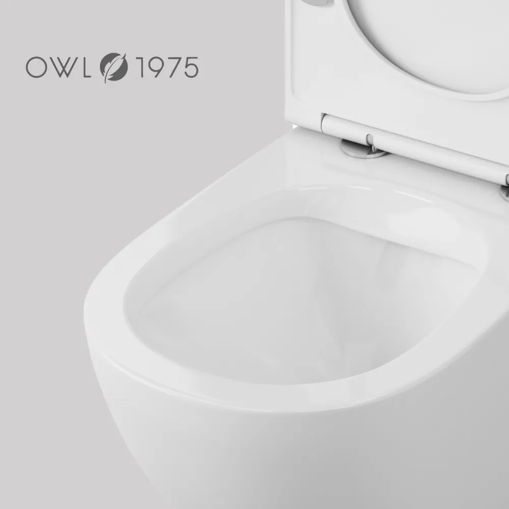Унитаз Owl 1975 Vind Cirkel-H TOWLT190302 подвесной, с микролифтом, система смыва Торнадо, белый от магазина Vanna-Vanna.ru!