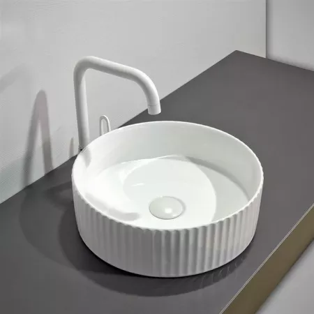 Тумба подвесная Comforty Марсель-60 белая матовая со столешницей белого цвета  c раковиной 78728 от магазина Vanna-Vanna.ru!