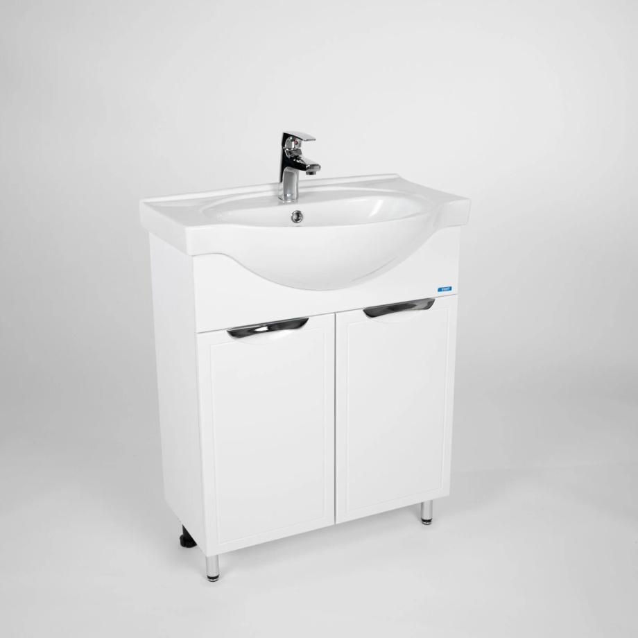 Тумба напольная Viant Лима 70 с раковиной Erica 70, белый 1