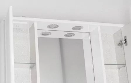 Зеркало со шкафчиком Style Line Эко Стандарт Панда 80/С свет, белый