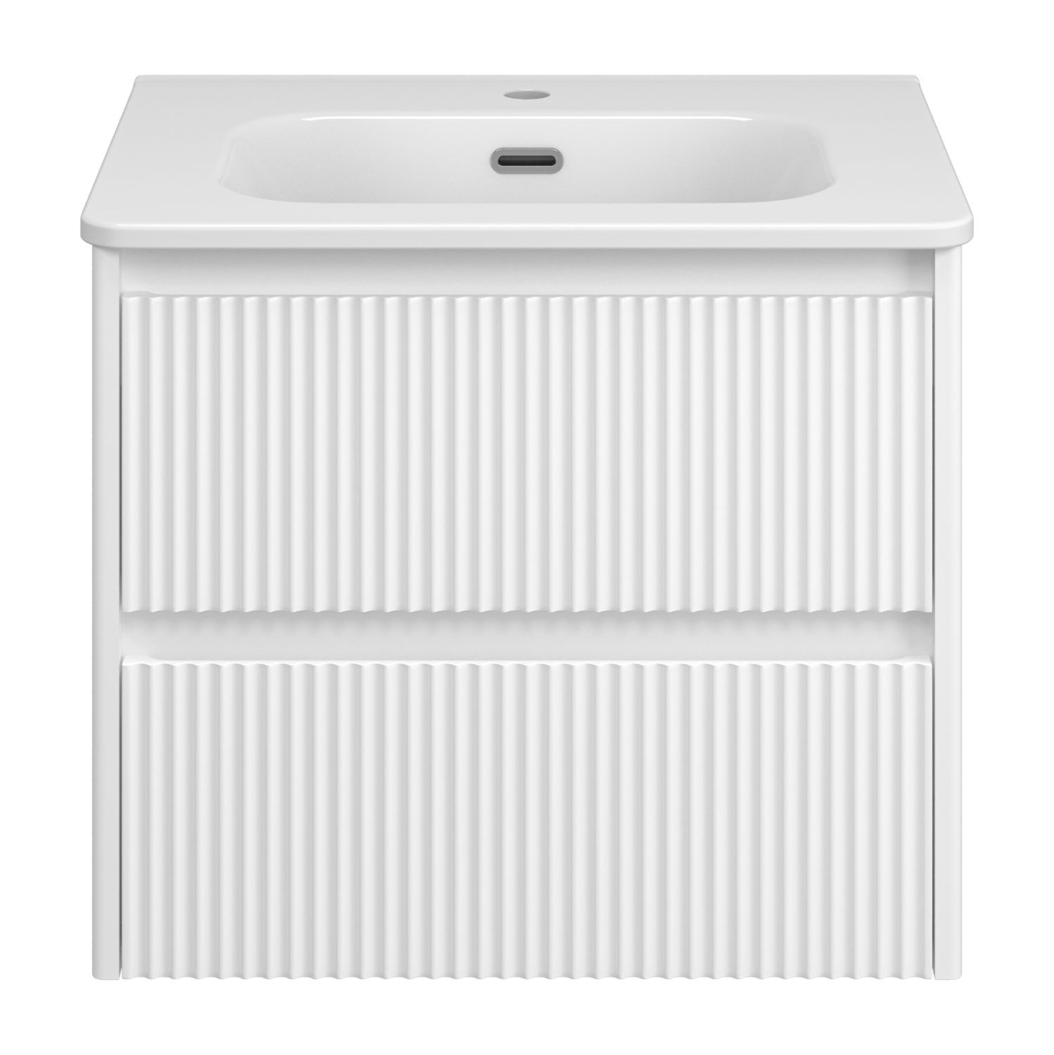 Тумба с раковиной Brevita Riva 60 подвесная, белый