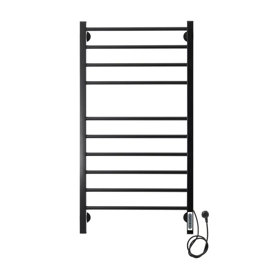 Полотенцесушитель электрический Domoterm Куба П10 500x1000 EK R правый, черный матовый