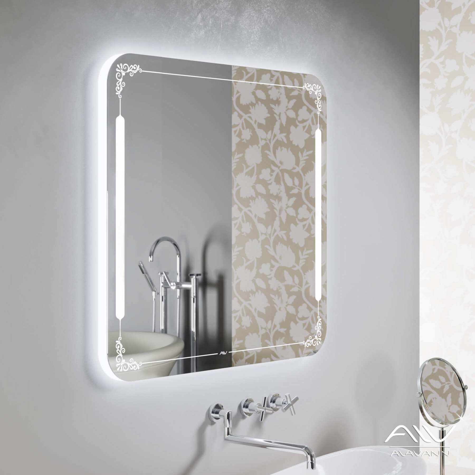 Зеркало Alavann Vintage 70 свет, ИК выключатель