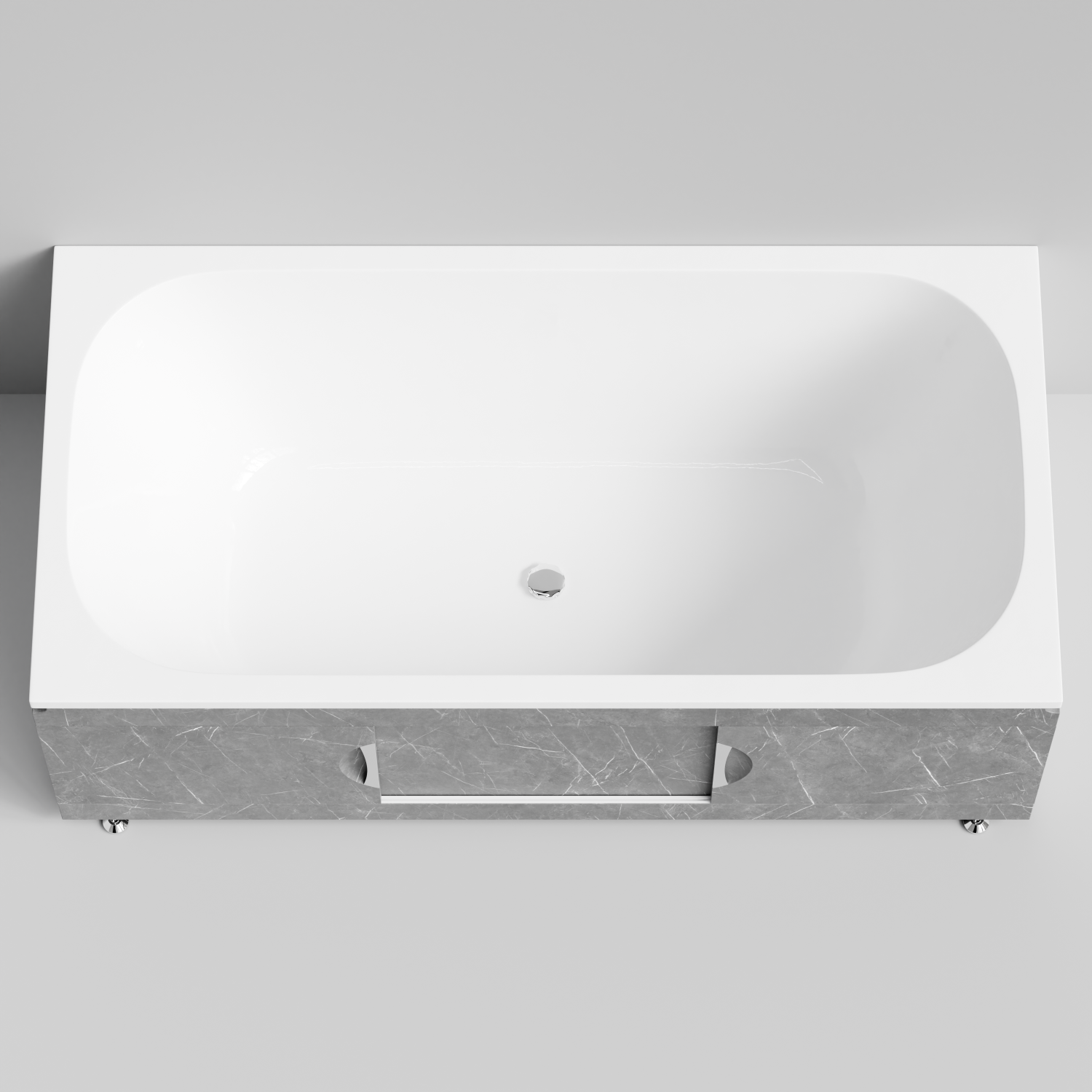 Экран под ванну Vod-ok Топ 170 раздвижной Мрамор Серый софт тач