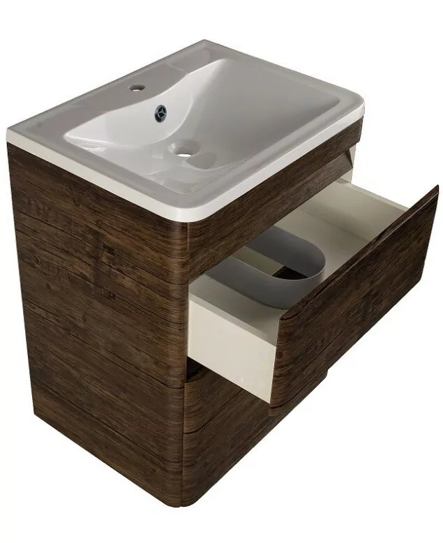 Тумба напольная Style Line Атлантика 60 Plus Люкс с раковиной Атлантика 60, старое дерево