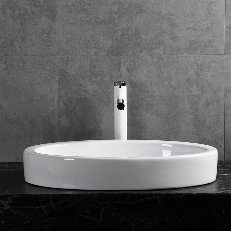 Раковина Ceruttispa CR7045 накладная, белая, овальная 630х415х100