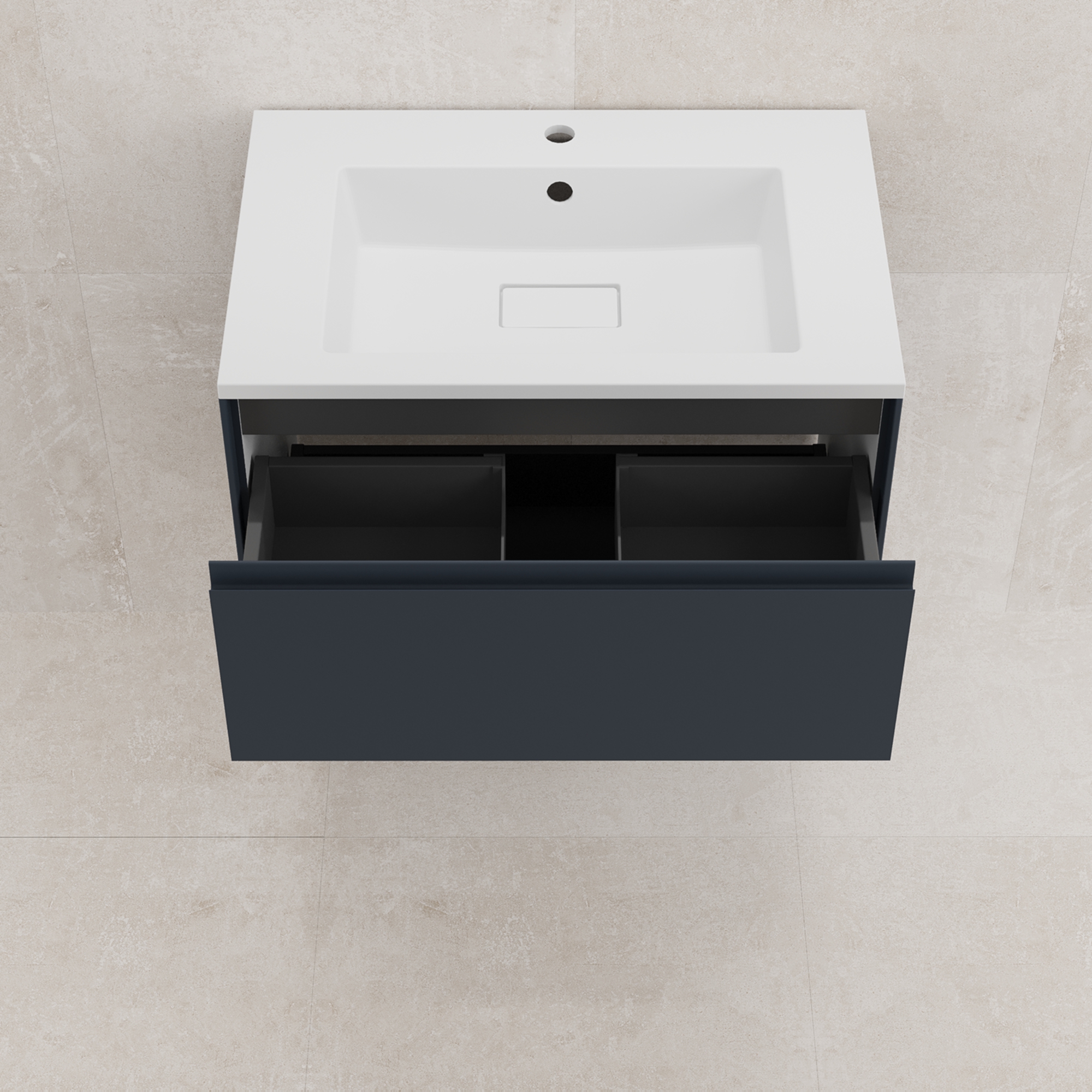 Тумба подвесная Style Line Лима 70 с раковиной Line 70, 2 ящика, графит