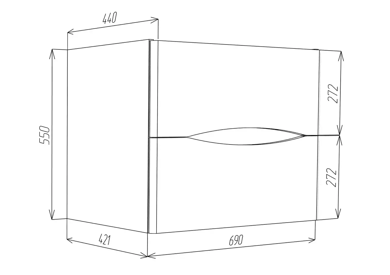 Тумба с раковиной Vod-ok Адель 70 подвесная, белая + 13 цветов