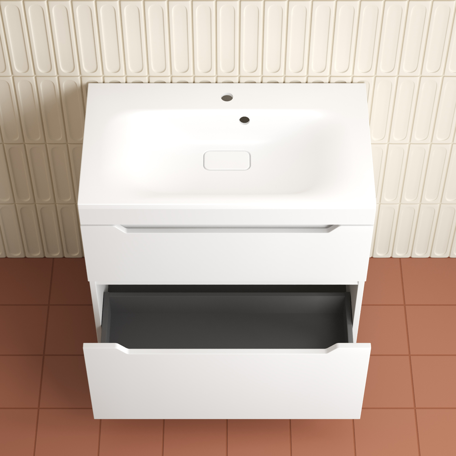 Тумба напольная Style Line Остин 80 с раковиной Фортуна 80 белый