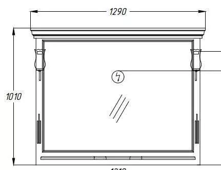 Зеркало Opadiris Риспекто 120 свет, белый матовый