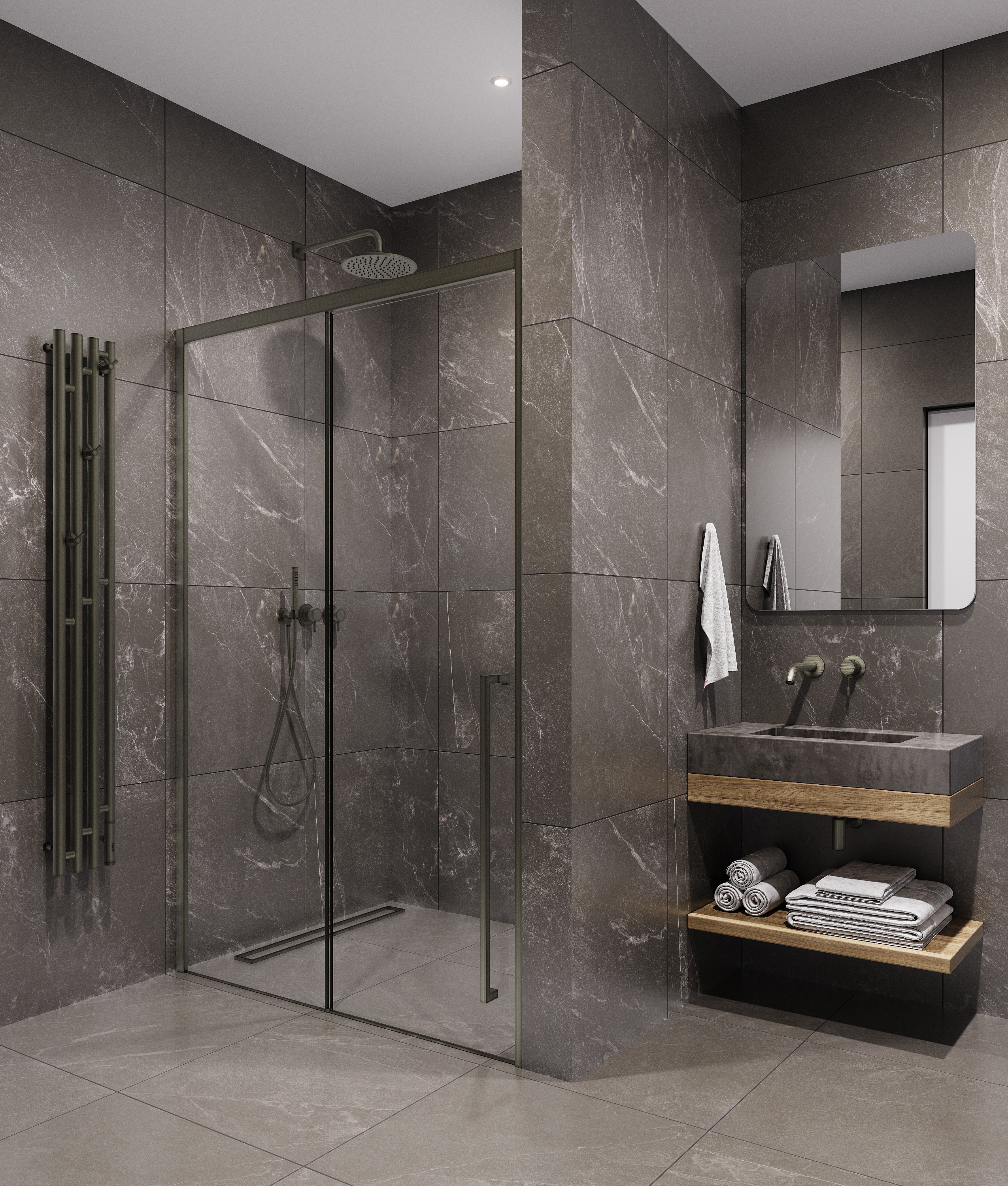 Душевая дверь Timo TDSS-120/13C-8R, 1200*2000, профиль никель, стекло прозрачное 8 мм