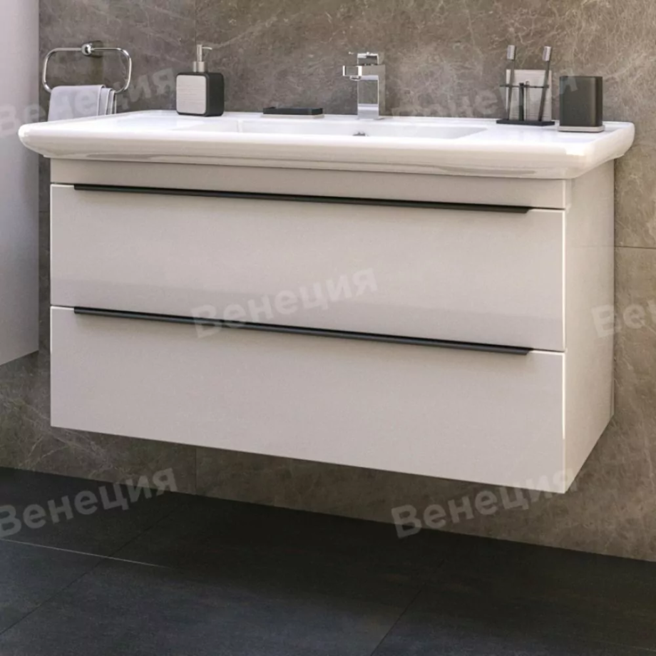 Тумба с раковиной Венеция Монте 105 подвесная, белый