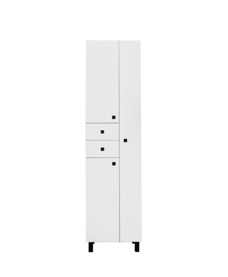 Пенал Runo 50 напольный, матовый белый, правый