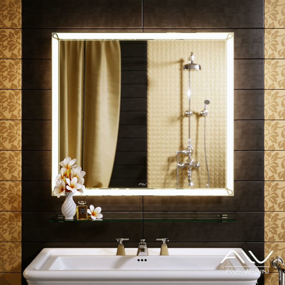 Зеркало Alavann Retro 90 свет, ИК выключатель