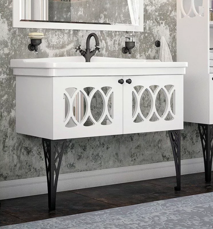 Тумба с раковиной Corozo Таормина 85 напольная, белая