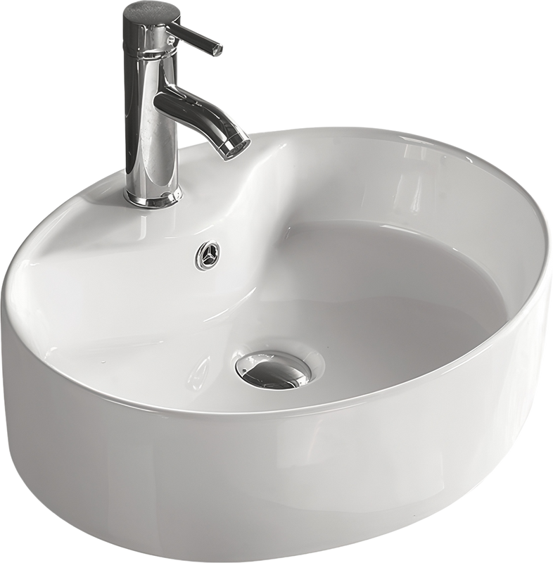 Раковина SantiLine SL-1072 накладная, белая