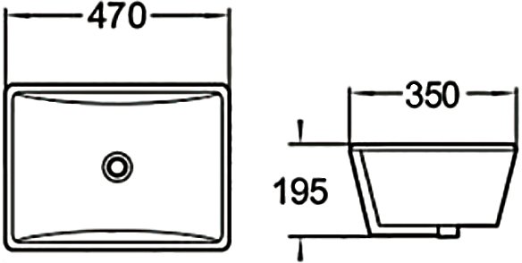 Раковина SantiLine SL-3003 встраиваемая снизу, белая