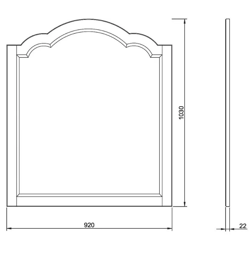 Зеркало ValenHouse Эстетика 100 белый