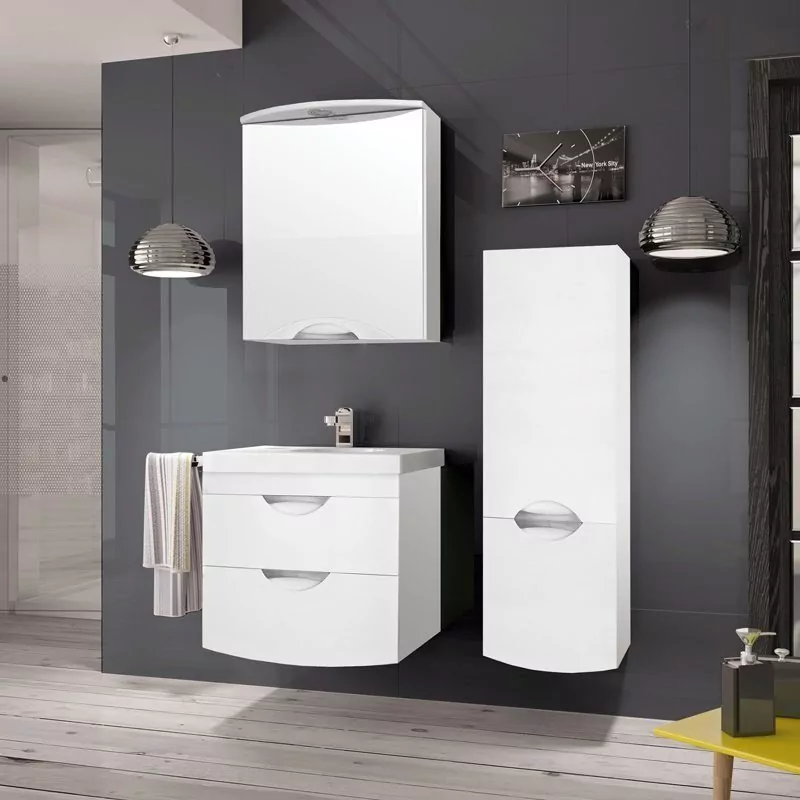 Зеркало-шкаф Style Line Жасмин 2 60/С, Люкс свет, белый