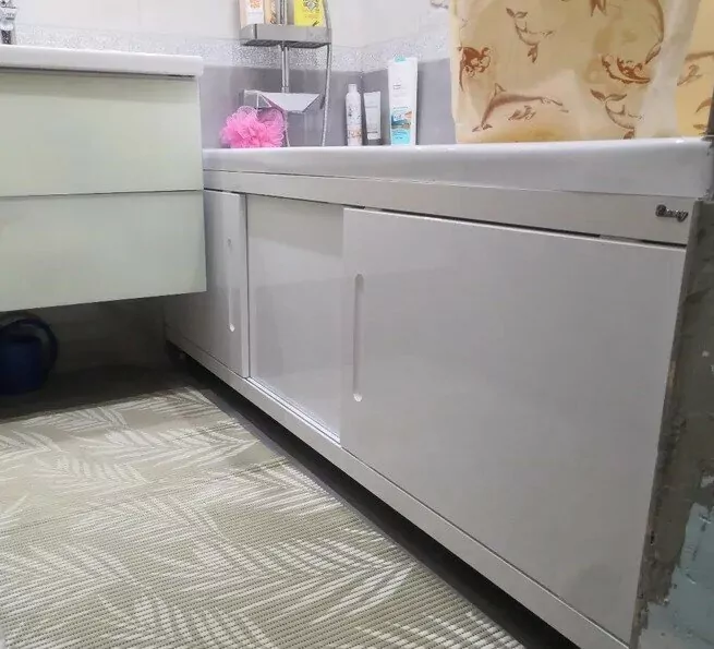 Экран под ванну Emmy Соната 180 раздвижной белый