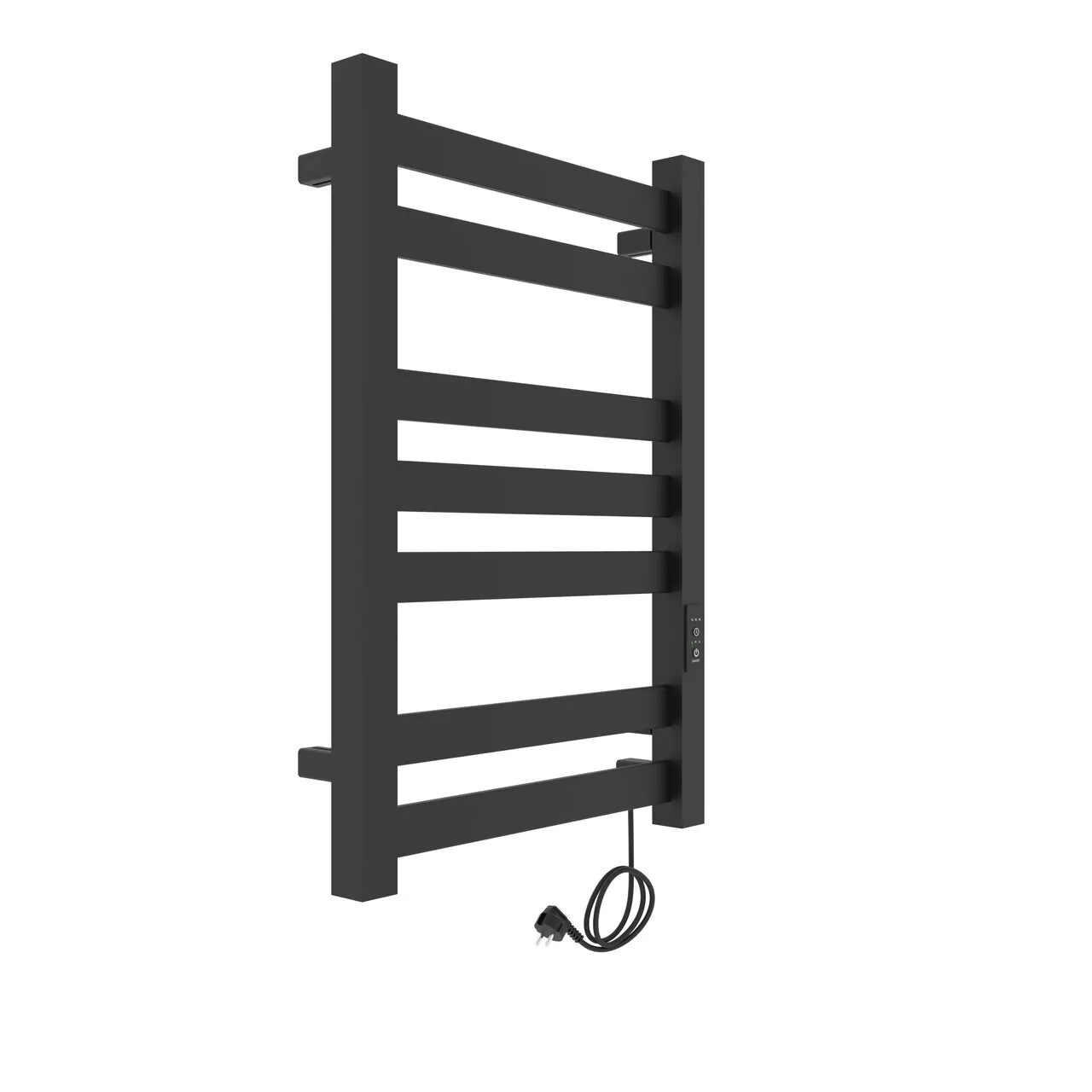 Полотенцесушитель электрический Laris Гефест ЧКЧ П7 500х800 правый, черный матовый